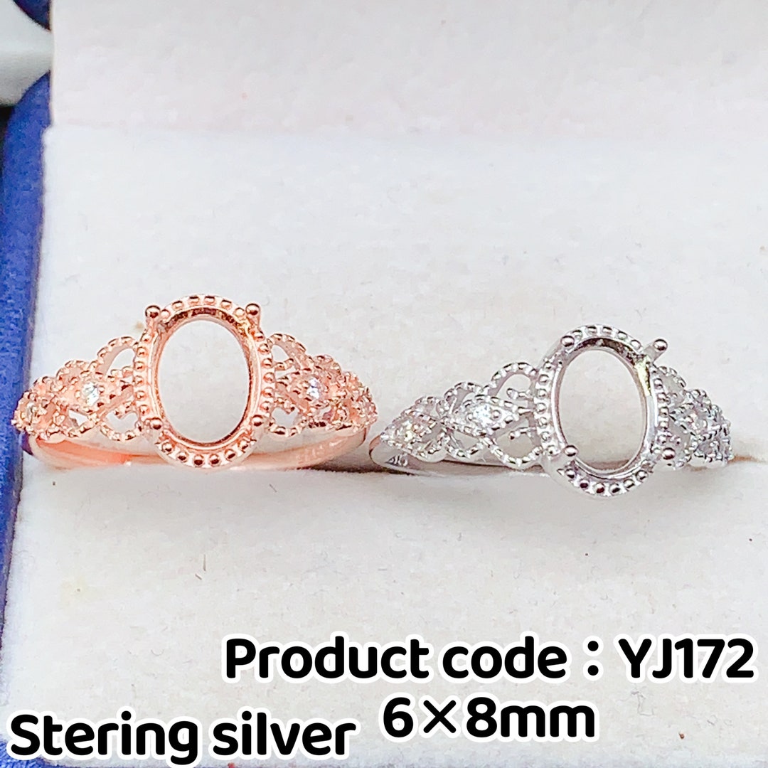 Blank Ring Setting Silver 925, DIY Solid Silver Ring Empty Setting ...