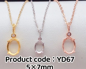 Empty setting silver 925, blank jewelry setting sterling silver, DIY silver setting YD67