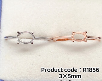 DIY Sterling Silver 925 Ring Setting: Adjustable Blank Jewelry