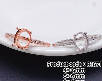 Ajuste de anillo de plata esterlina: joyería DIY, tallas 7-10 de EE. UU.