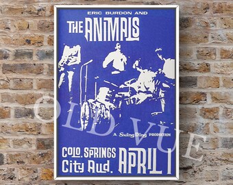 The Animals, Colorado Springs - Gig Poster 8 x 12 inches or 6 x 8 inches / Music Graphic Print. - Perfect Present / Gift