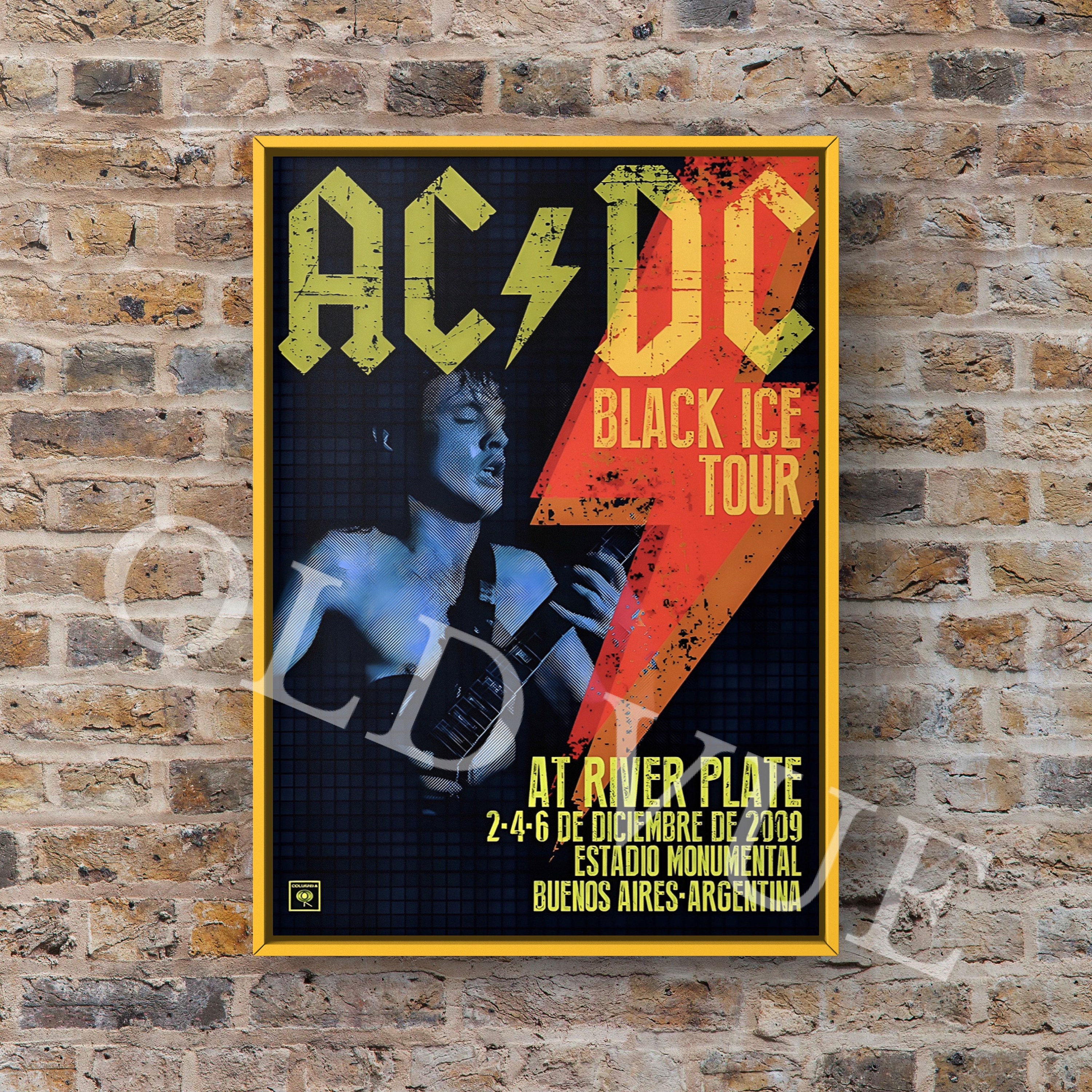 AC/DC Black Ice or 12 Print. X Art Inches Graphic Print Rare Inches Tour - 8 Poster. X 6 / 8 Music/concert Etsy Poster