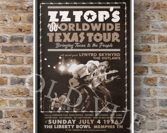 ZZ Top 50th Anniversary Tour (dallas, Texas) - Etsy