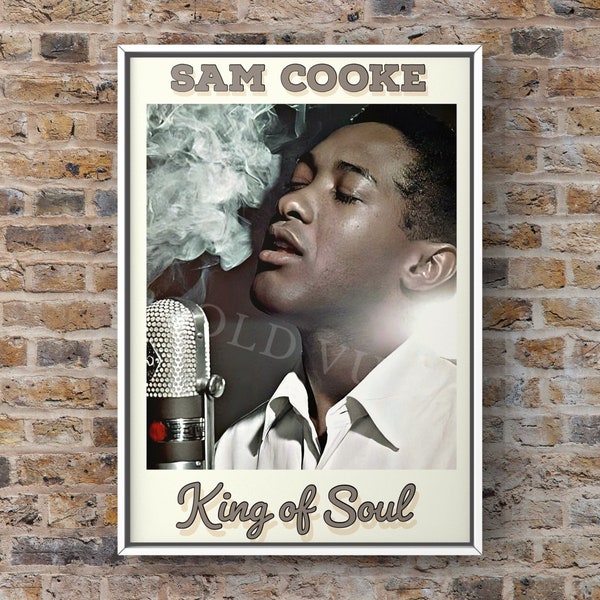 Sam Cooke King of Soul - Soul Motown - Art Print 8 x 12 inch of 6 x 8 inch / Music Graphic Print. - Perfect cadeau / cadeau