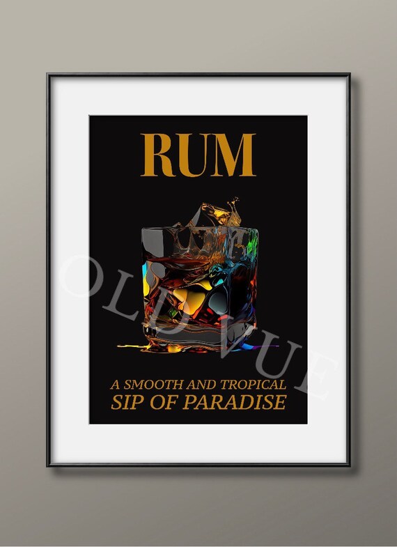 sirene indendørs vegne Vibrant High Colour Alcohol Rum Poster 8 X 12 Inches or 6 X 8 - Etsy
