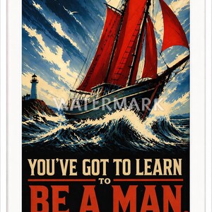 Captains Courageous Movie Poster Instant Digital Download, Classic Film Wall Art, Vintage Movie Print, Nautical Decor, Printable Wall Art