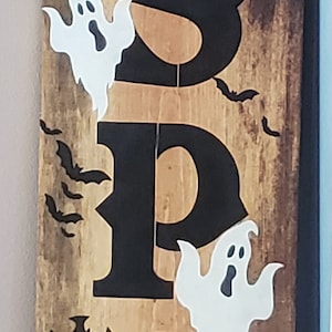 Spooky Seasonal Halloween Wood Door Sign Vertical Porch Leaner - Etsy