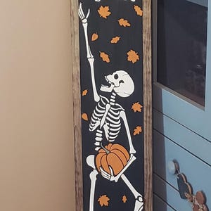 Hello Fall Halloween Vertical Wood Door Sign Porch Leaner - Etsy