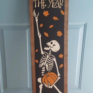 Hello Fall Halloween Vertical Wood Door Sign Porch Leaner - Etsy