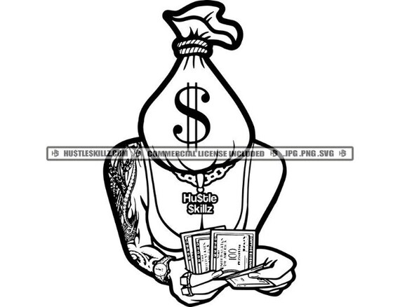 hustle money tattoo drawings