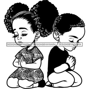 Toddler Kids Praying God Brother Sister Prayers Hope Kneeling Pray Christianity Lord Faith Peace SVG PNG JPG Print Vector Cutting Designs