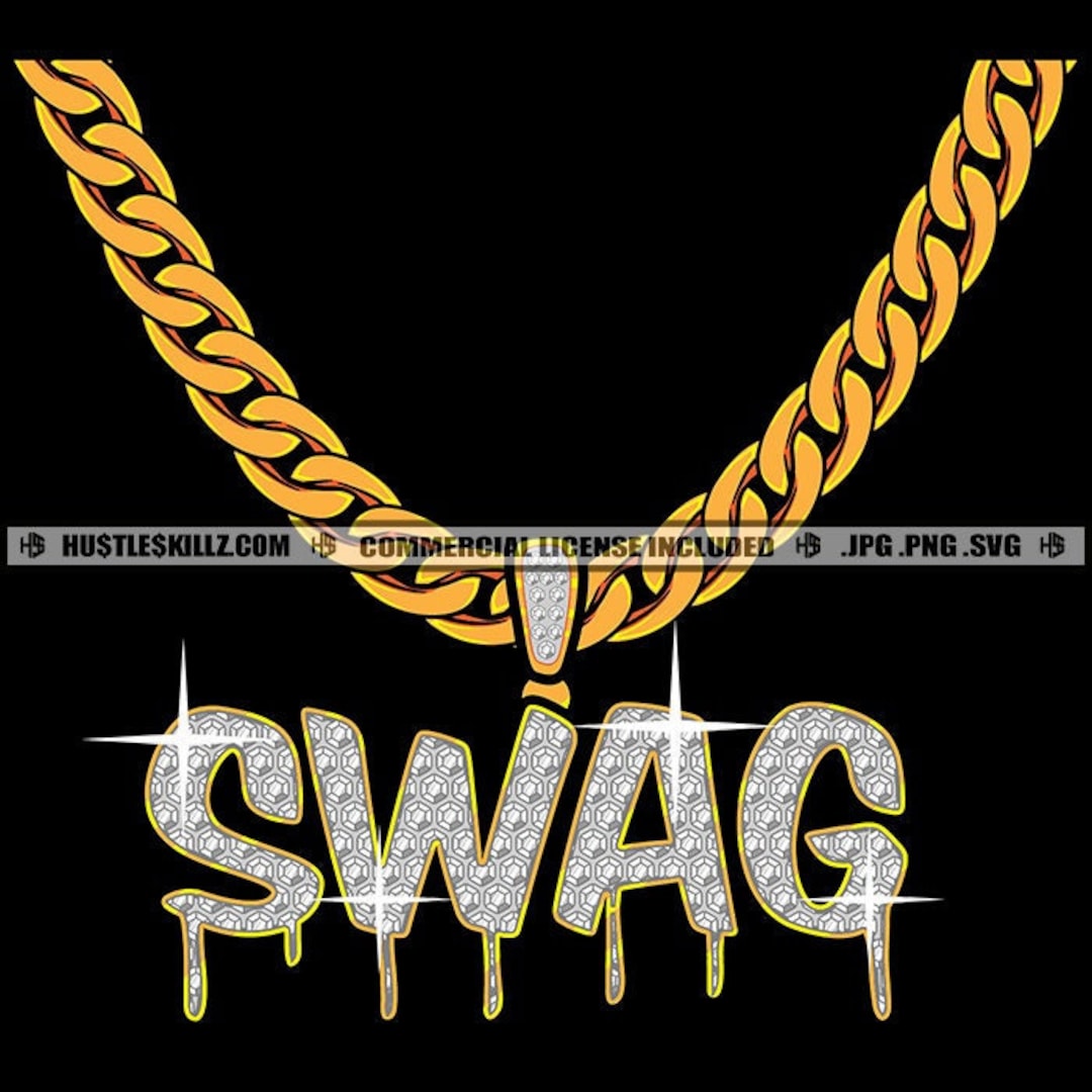 Swag Diamond Charm Gemstone Gold Chain Luxury Wealth Jewelry Golden