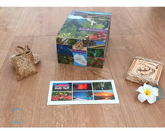 Boîte à souvenirs de voyages personnalisée Ile de La Réunion