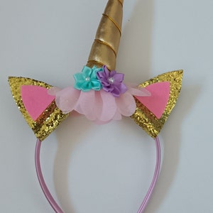 Kit DIY serre-tête licorne enfant fêtes image 1