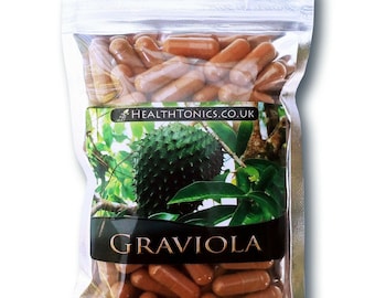 Graviola Extract ( 4:1 equivalent to 1,600mg ) Vegan Capsules