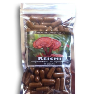 Red Reishi Mushroom ( 15:1 equivalent to 6,000mg ) 30-90 Vegan Capsules