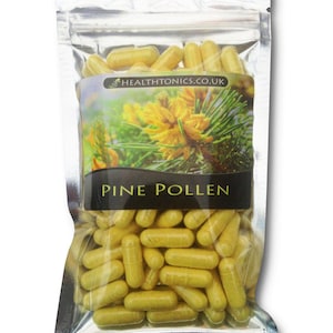 Pine Pollen 300mg ( 99% Cracked Cell Wall ), Vegan Capsules
