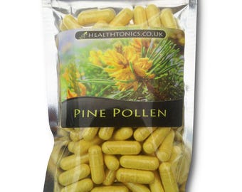Pine Pollen 300mg ( 99% Cracked Cell Wall ), Vegan Capsules