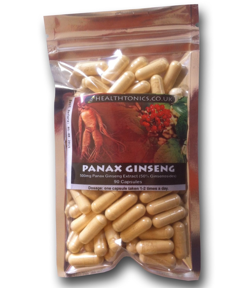 Panax Ginseng 50% Ginsenosides equivalent to 10,000mg 30-90 Veg Capsules image 1