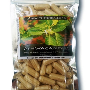 Ashwagandha Extract Capsules( 20:1 equivalent to 8,000mg ), Vegan Capsules