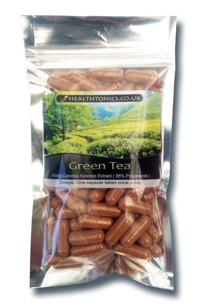 Green Tea Extract 
Ingredients: 400mg Green Tea Extract ( 392mg Polyphenols equivalent to 8,000mg, 200mg EGCG ), 100mg Capsule Shell ( Cellulose ).