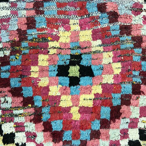 Mroccan berber wool shops area vintage colorful rug!