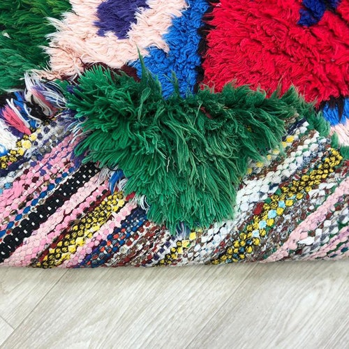 2x6 shops Moroccan azilal colorful area vintage rug.
