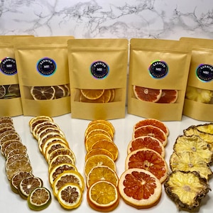 25 Piece Dehydrated Fruit Cocktail Garnish Organic Oranges, Lemons, Limes &  Raspberries Holiday Gifts Fun for Friends infusion Aromatic 