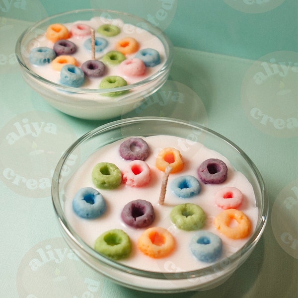 Fruity Cereal Milk Soy Candle | Cereal Candle | Food Candle | Handmade Candle | Gift Ideas