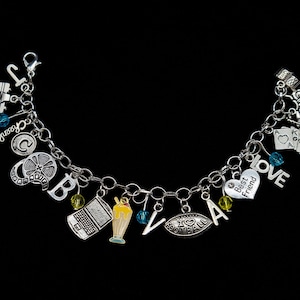 Bracelet "BEST FRIENDS" inspired by the RD series new diy handmade silver charm charm bracelet pendant yellow blue turquoise stainless steel