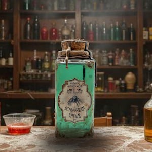 Magic Elixir "Black Widow" Magic Potion Fantasy Decoration Alchemy Bottle Witch Magician Medieval Mysticism Gift Cosplay Collector New DIY