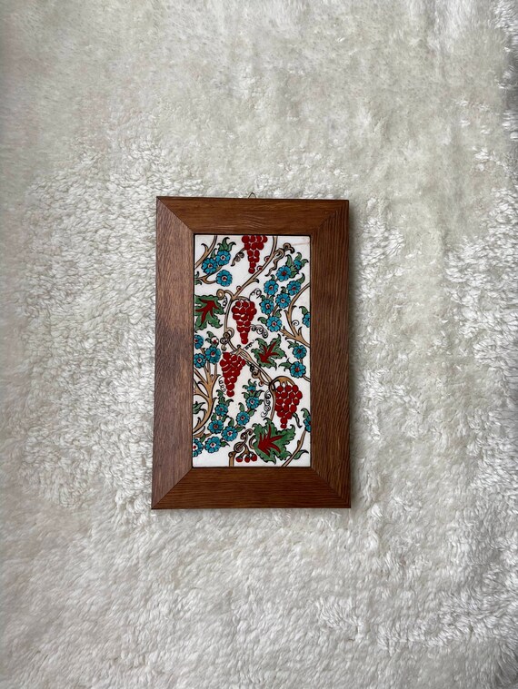Ceramic Framed Tile Ceramic Tile Wall Art Wall Décor Etsy