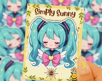 Hatsune Miku Sticker: Magical Girl Anime Vinyl Die Cut