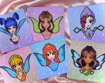 Winx Club Glitter Mini Prints | Chibi Fairy Fan Art Posters