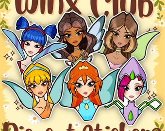 Winx Club Fairy Vinyl Sticker | Magical Girl Anime Sticker | Glossy or Holographic Die Cut