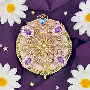 Starlight Bloom | Handmade Glow in the Dark Magical Girl Compact Mirror