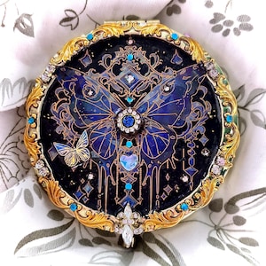 HoloFly | Handmade Holographic Magical Girl Butterfly Compact Mirror