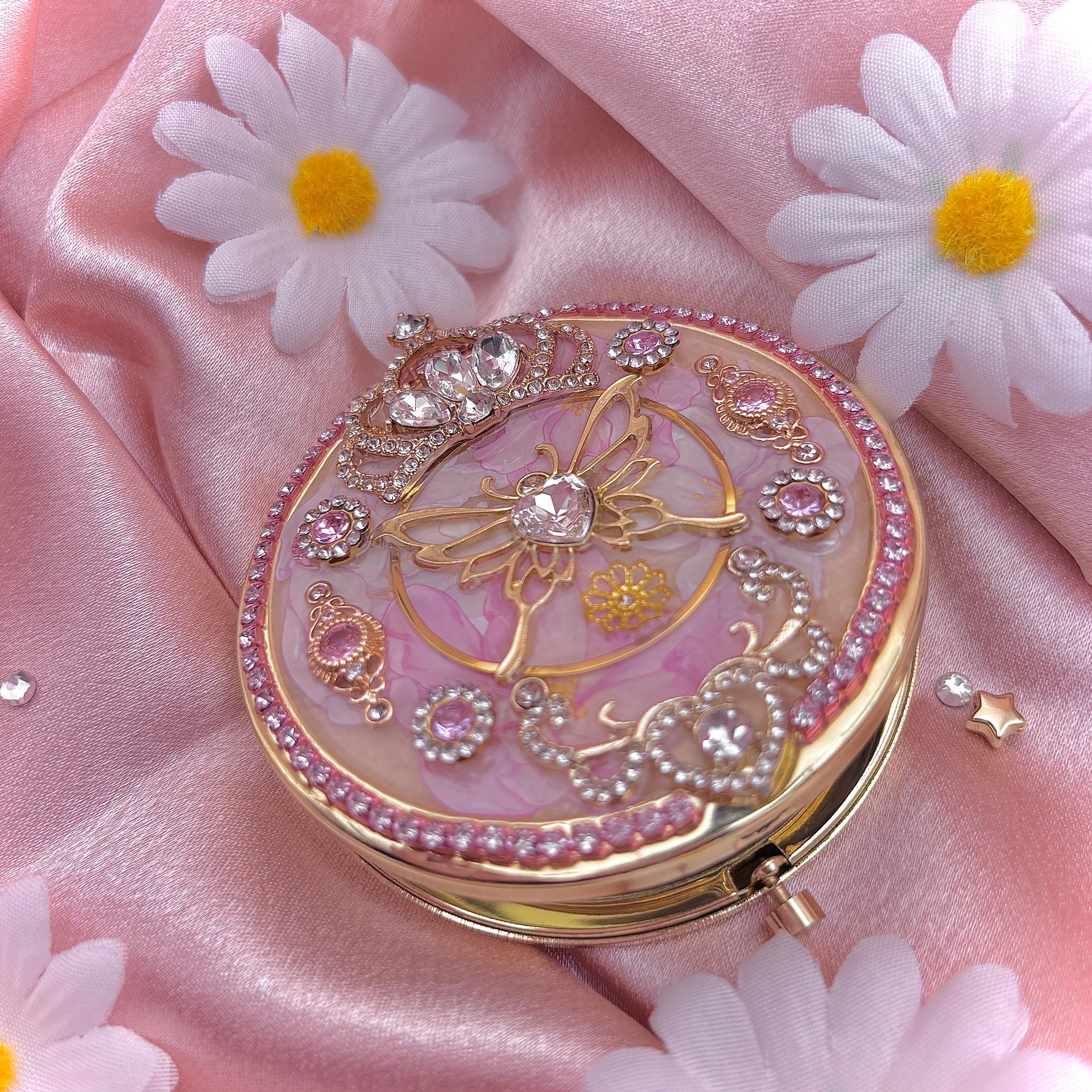 Blushing Monarch | Handmade Holographic Magical Girl Compact Mirror - Etsy
