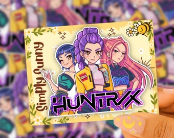 Huntr/x Chibi Sticker | K-Pop Demon Hunters Fan Art, Glossy or Holo
