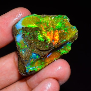 Welo Ethiopian Opal Rough Gemstone: 42 Ct Fire Opal for Jewelry Making