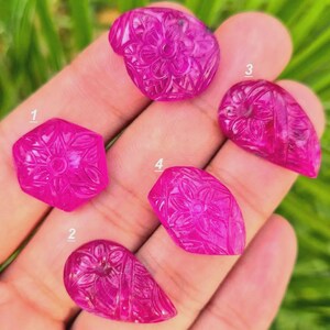 AAA++Natural Thailand Red Ruby Carved, Fancy Shape Natural Ruby Carving Gemstone, Handmade Carving Ruby, For Jewelry Making,