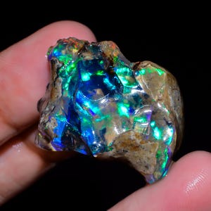 Welo Fire Ethiopian Opal Rough Gemstone: Natural Jewelry Making Stone, 47 Ct