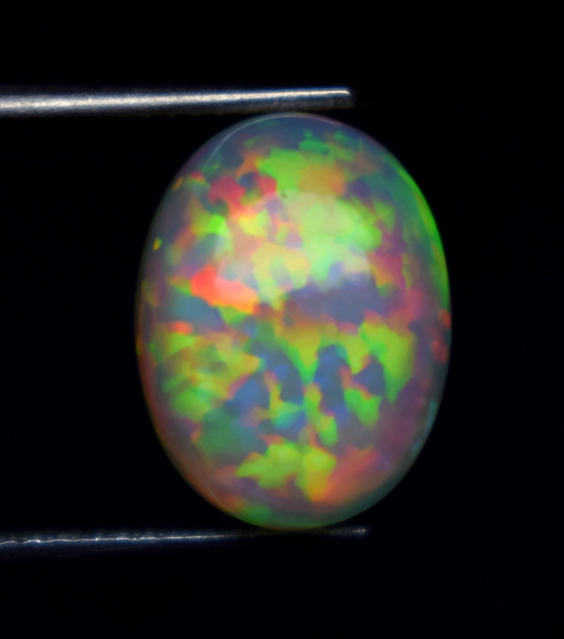 Rainbow Fire Opal Size 15.2X11.4X5  MM Opal A++ Smooth Oval  Shape Opal Gemstone Quality Opal. Natural Ethiopian Opal Cabochon