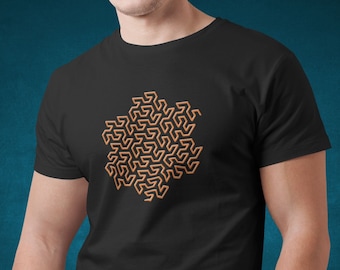 L-System - hexagon gosper curve tshirt