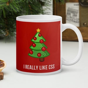 Caneca de café para desenvolvedores que amam CSS - edição de Natal