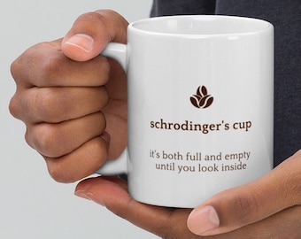 Schrödinger's cup coffee mug for science lovers