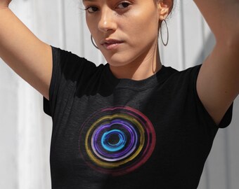 Generative art t-shirt for women | abstract digital art design made programmatically
