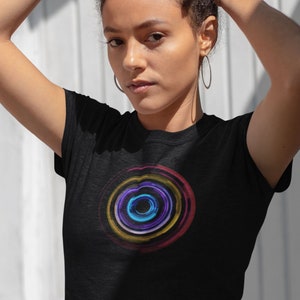 Generative art t-shirt for women | abstract digital art design made programmatically