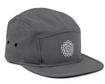 Embroidered hat 5 panel - Penrose aperiodic tiling mathematical design | Generative art cap