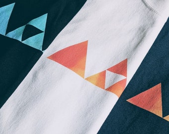 Sierpinski triangle t-shirt, generative art tee created in code